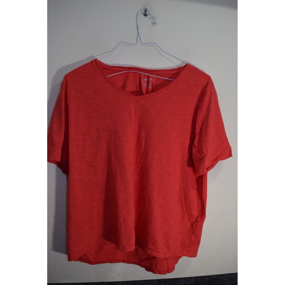 Chicos 3‎ The Ultimate Tee Womens XL Orange Red